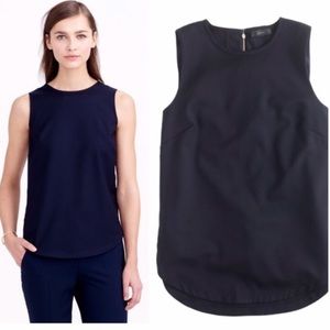 J. Crew Back Zip Shell in Super 120s Wool